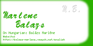 marlene balazs business card